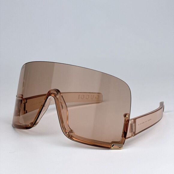 NEW Gucci GG1631S 010 Nude Pink Shield Unisex Sunglasses GG 1631S - Picture 1 of 12